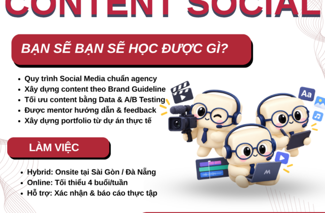 Thực tập sinh Content Social – Markee | Hybrid | Bonus theo level